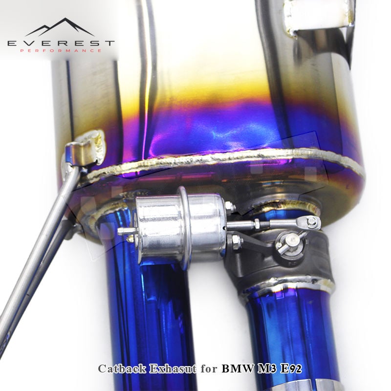 Titanium Full Exhaust System for BMW M3 E90 E92 E93 4.0L 2007-2013 SS304 Catalyst Catted Downpipe Vacuum Valve Catback Exhaust