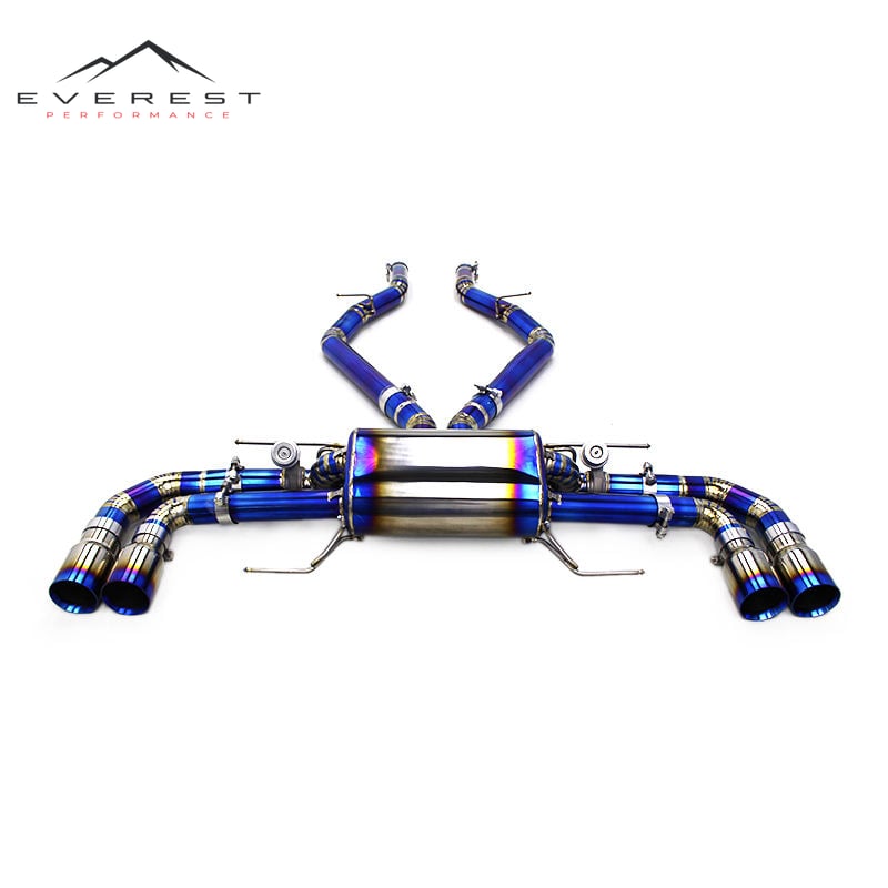 Rear Axle Exhaust Pipes for Alfa Romeo Giulia Quadrifoglio 2.9T V6 2016-2024 Titanium Exhaust Pipe Valve Muffler System