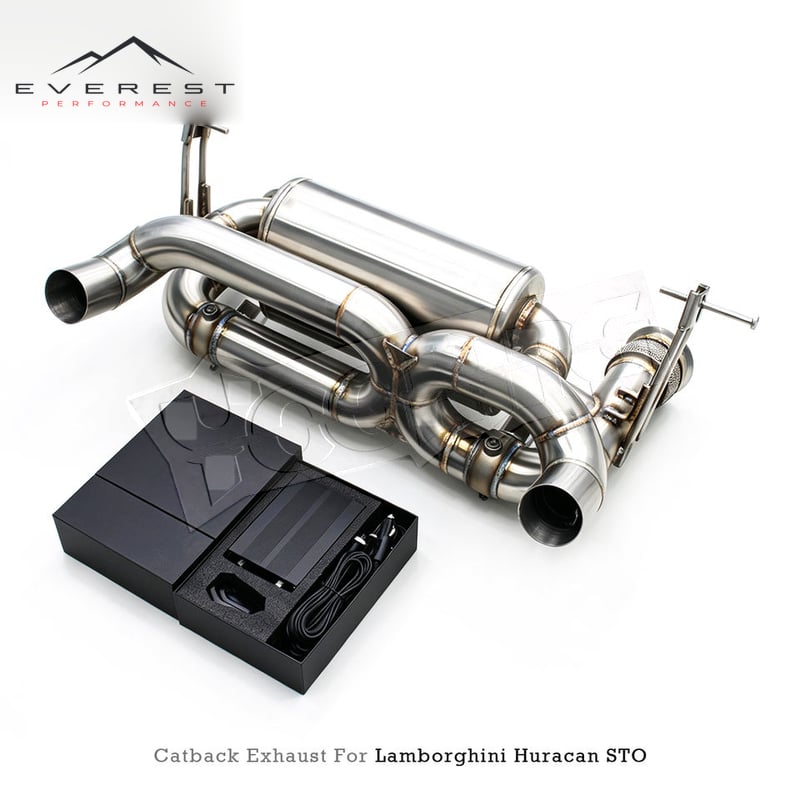 Custom SUS304 Pipe Rear Section for Lamborghini Huracan STO/EVO/TECNICA 5.2L 2019-2024 Dynamic Sound Valved Sport Exhaust System