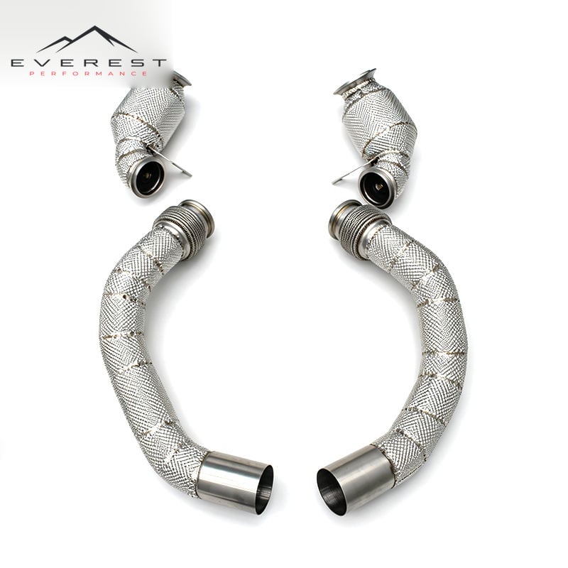 Stainless Steel Exhaust Downpipe With Catalysic for BMW M8 F91/F92/F93 4.4TT (2019-2024) Racing Exhaust High Flow Pipes