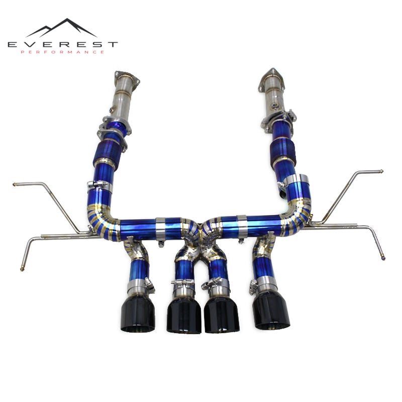 Custom Street Car 3inch Exhaust System for Chevrolet Corvette C8 Z06 2019-2025 SUS304 Downpipe Titanium Straight Catback Muffler