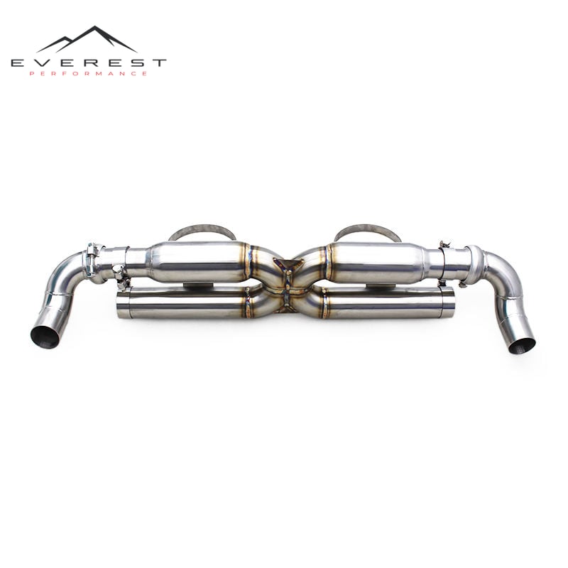Race Non-valved Axle Back for Porsche 911 991/991.2 Carrera 3.0T 2016-2018 Straight-throught Supersport Sound Rear Section