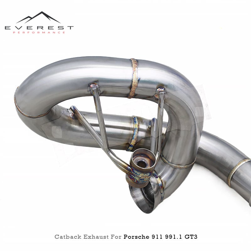 Stainless Steel Exhaust Pipe System for Porsche 911 991/991.1 GT3 4.0L 2015-2018 Direct Rear Section Exhaust Pipe