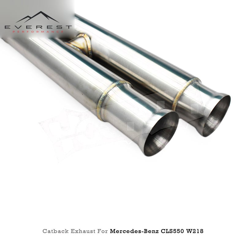 SS304L Exhaust Pipe System for Mercedes-Benz CLS550 V8 4.7L W218 2010-2016 High Performance Non-Valve Catback System