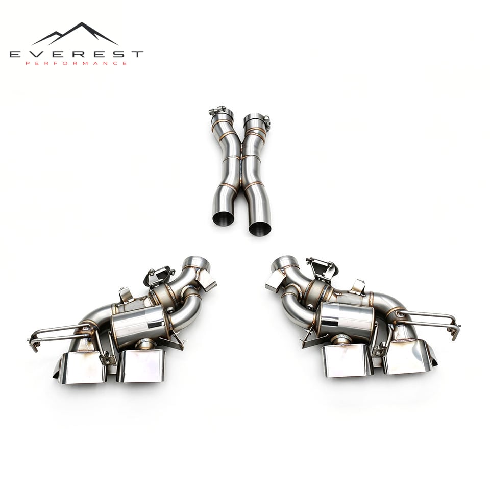 Direct Fitment Axleback Exhaust X Pipe for Ferrari 12Cilindri F140 HD V12 6.5L 2024+ 3D Scanning SUS304 Rear Muffler Section