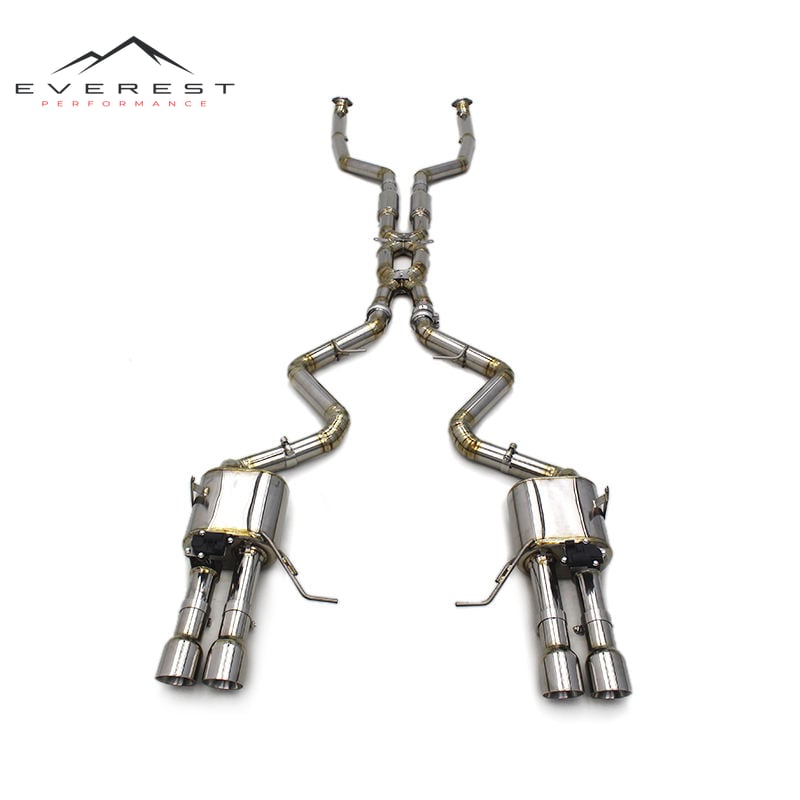 Catback Exhaust for BMW M3 E90/E92/E93 4.0L 2008-2013 Titanium Dual X Pipe Valvetronic Muffler Cats Axle Back