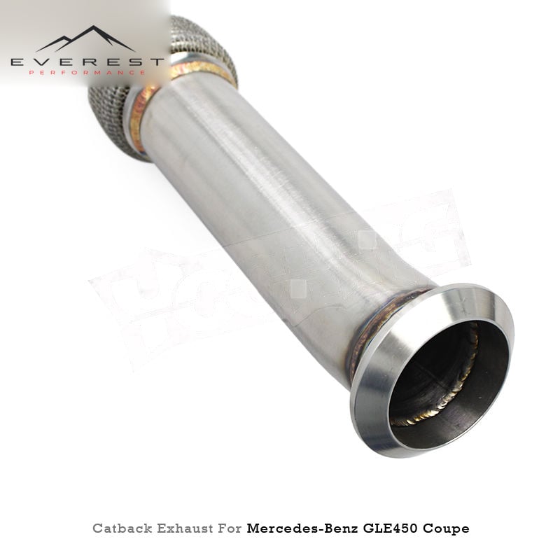 SS304 Valvetronic Catback Exhaust Pipe for Mercedes-Benz GLE450 Coupe W167 3.0T 2020-2024 Valved Muffler with Downpipes