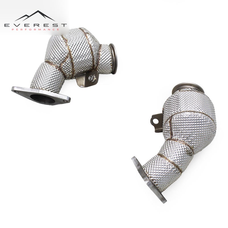 Racing SS304 Catback Exhaust Downpipes for Nissan 400Z 3.0T 2021-2024 Turbo High Flow Downpipes With Heat Shield Exhaust Systems