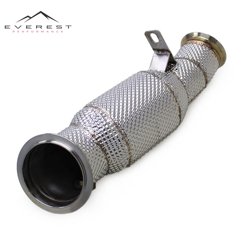 SS304L Exhaust Downpipe for BMW M2 F87 N55 3.0T 2014-2018 With Heat Shield Free Flow Downpipe
