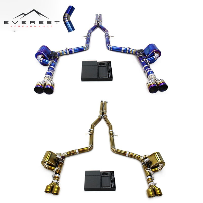 Titanium Exhaust Pipe System for Dodge Challenger Hellcat SRT 6.2L 2016-2023 Vacuum Valve with Independent Controller