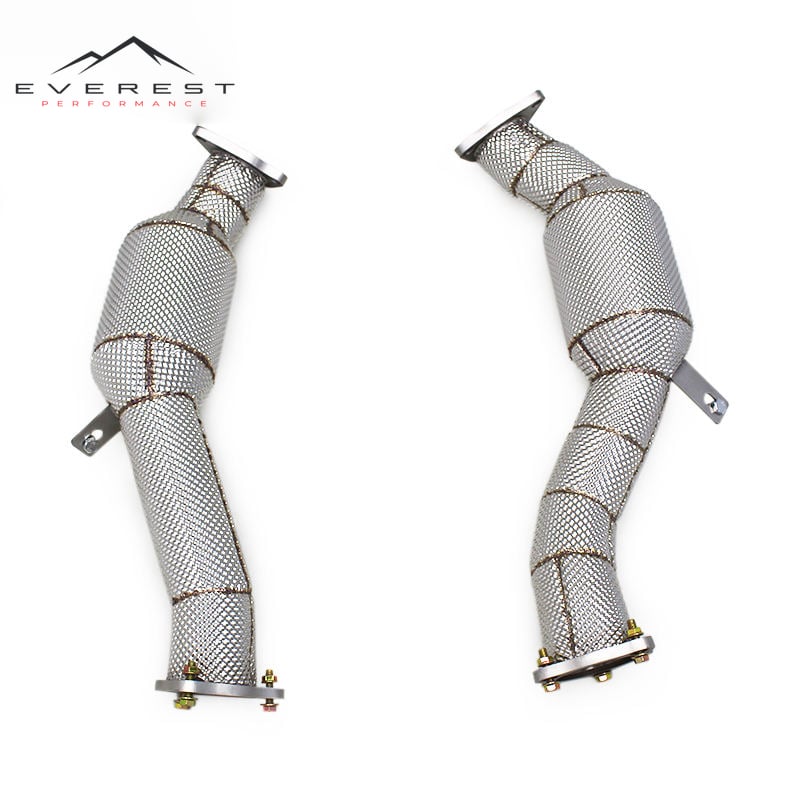 Custom Catted Header Downpipes for Audi Q7 2010-2024 Stainless Steel Pipe 100/200/300cell with Catalyst Exhaust System