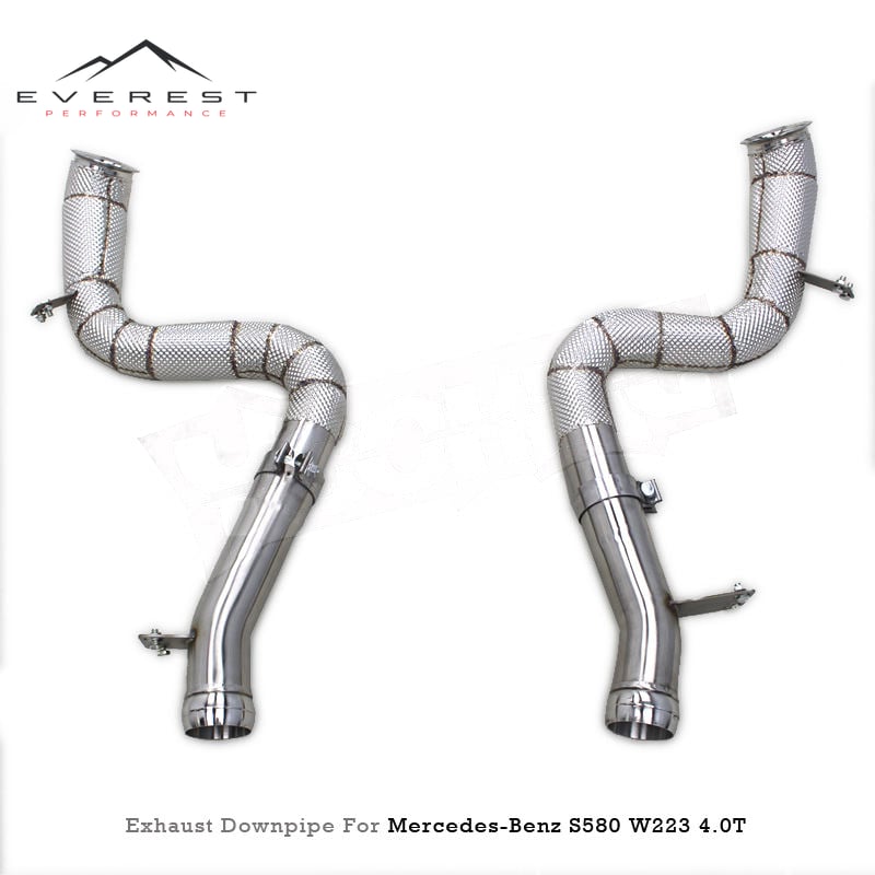 Custom Header Downpipe for Mercedes-Benz S580 W223 4.0T 2020-2025 Sport Car Stainless Steel Pipe Street Car Exhaust System
