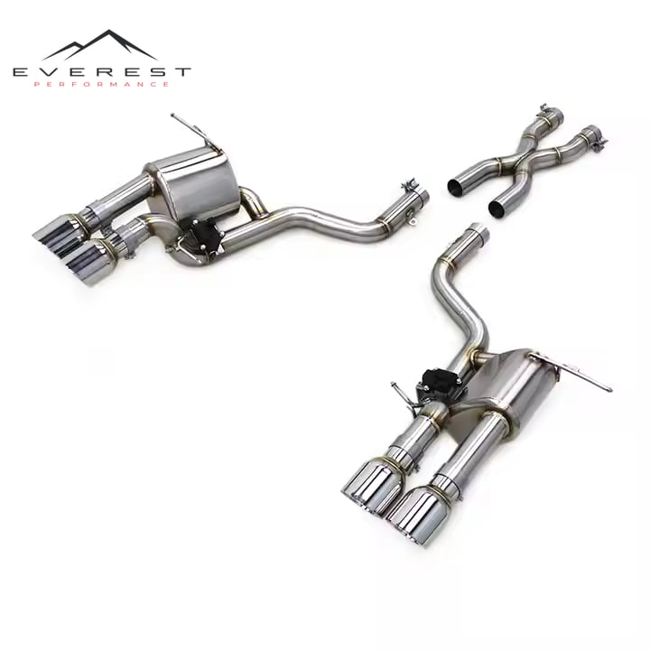 X Mid Pipes for Maserati Quattroporte 4.2L 2004-2011 Stainless Steel Catback Valvetronic Muffler Exhaust System