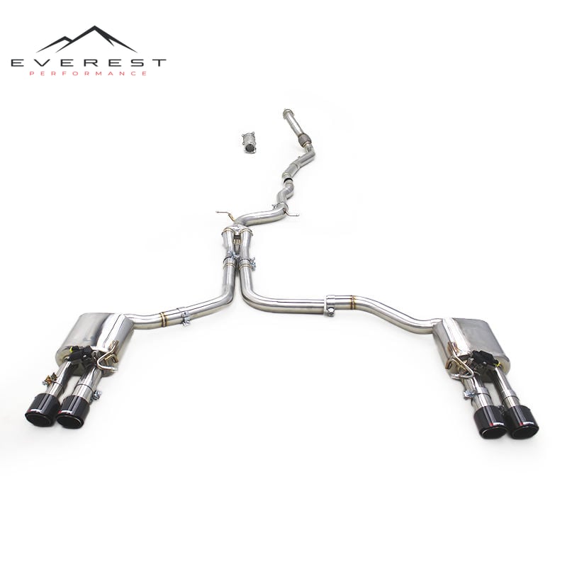 Full Exhaust System for Audi A6 2.0T C7 2012-2018 Stainless Steel Catback Downpipe Muffler Electronic Valve Exhaust