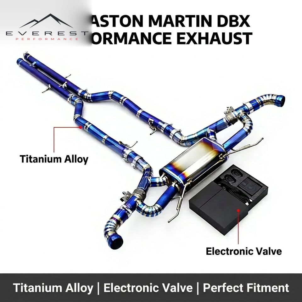 Valvetronic Muffler Exhaust Pipes for Aston Martin DBX 707 V8 4.0TT 2022-2025 Titanium Catback With Remote Control