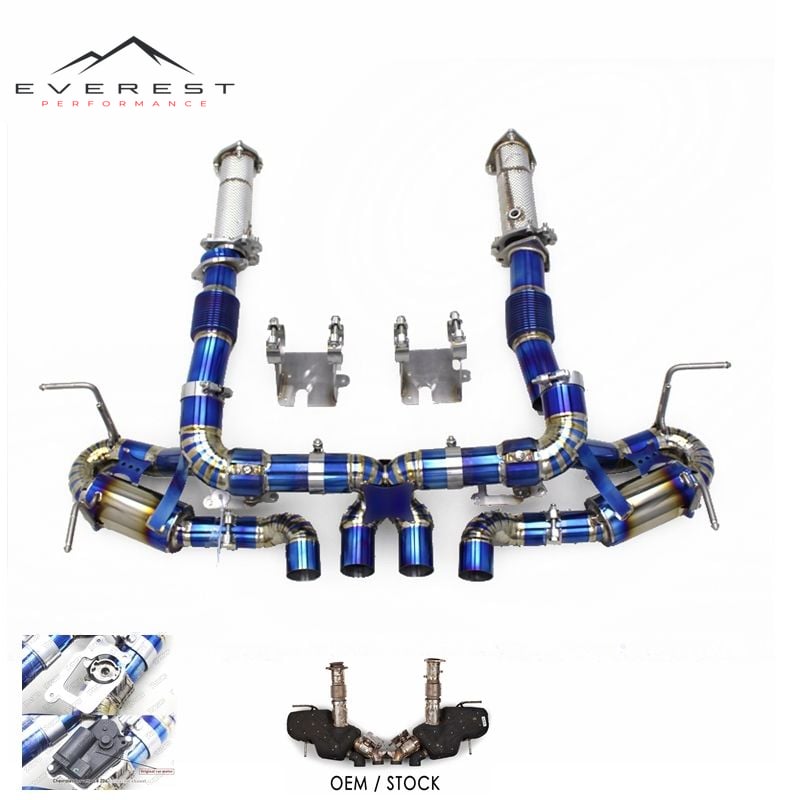 Original Valve Exhaust for Chevrolet Corvette C8 Z06 2019-2023 Titanium Muffler Catback Downpipe Car 3 Inch Pipe