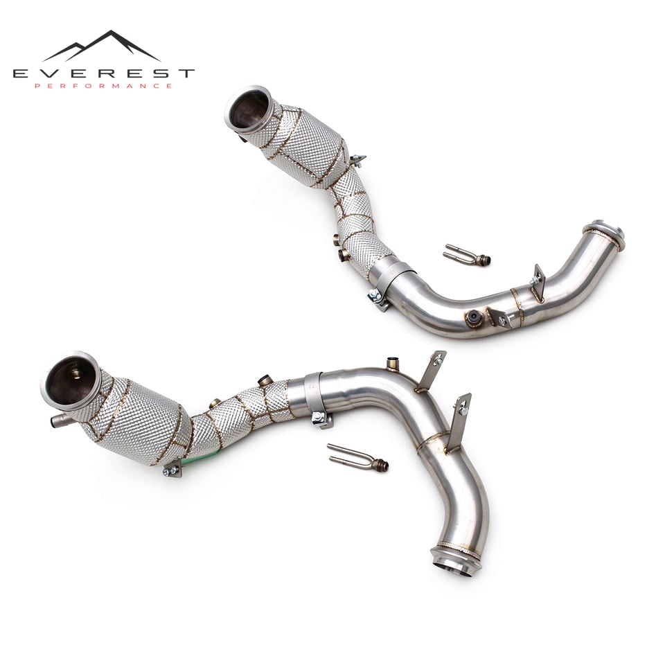 Custom Test Pipe for Mercedes-Benz S63 E AMG W223 V8 4.0T 2020-2025 Catted Header Downpipe 100/200/300 Cells with Catalysic