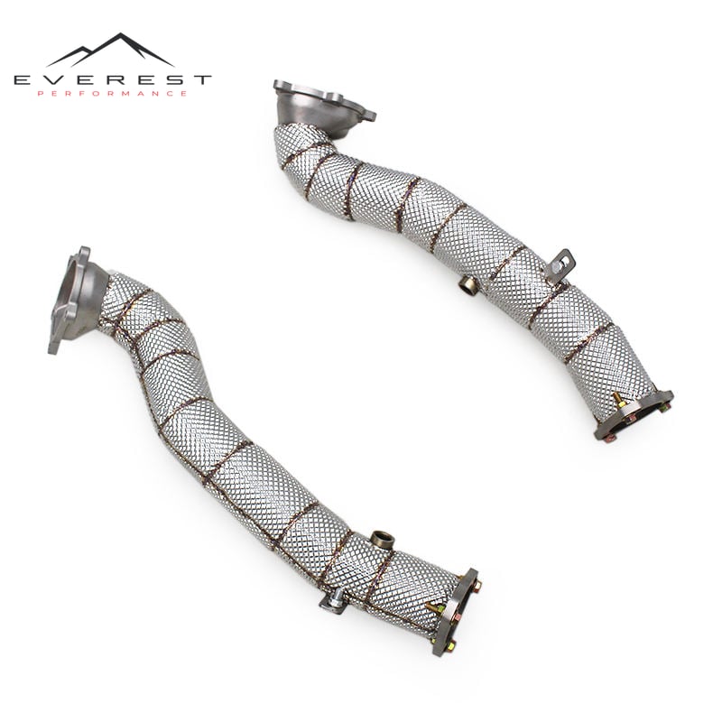 Stainless Steel Exhaust Downpipe for Audi RS6/RS7 C7 4.0T 2013-2018 Race Street Car Exhaust System Free Flow Pipe