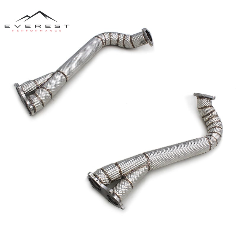 Exhaust Downpipe for Porsche 718 Cayman GT4 4.0L 2018-2022 Engine Parts Stainless Steel Exhaust Down Pipes Free Flow Pipe