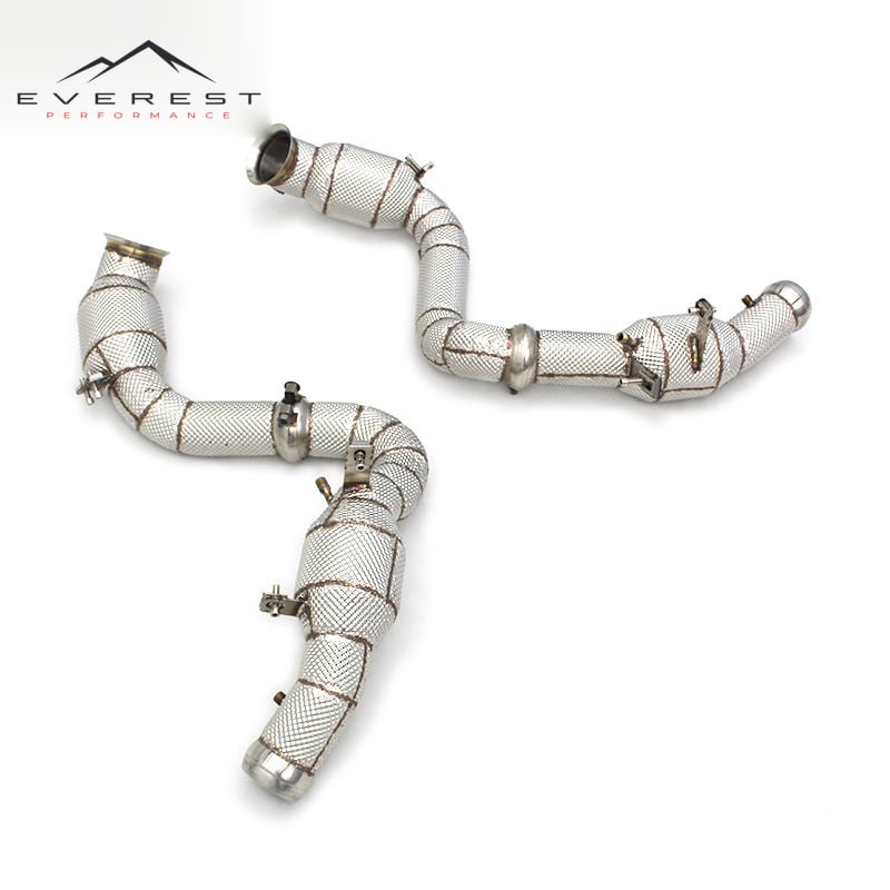 Downpipe With Catalytic Converter for Mercedes-Benz C63/C63S AMG W205 Heat Shield Exhaust