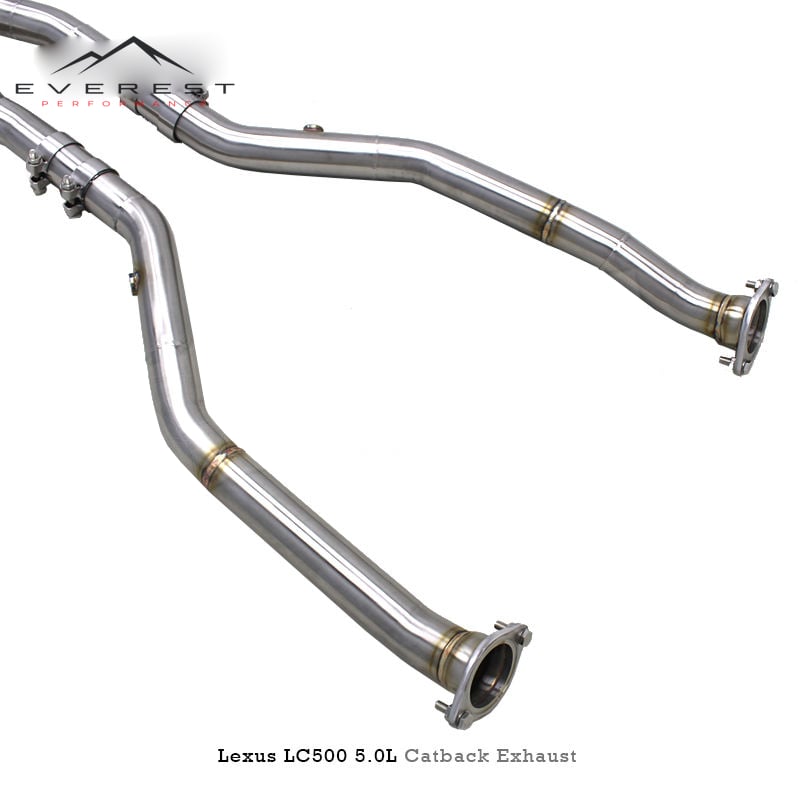SS304L Exhaust Pipe System for Lexus LC500 5.0L 2016-2018 Racing X Midpipe Vacuum Valve, Catback Exhaust