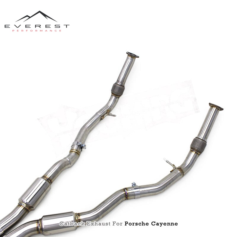 Titanium Full Exhaust Pipe System for Porsche Cayenne 4.0T 2019-2024 Downpipe + Catback System with Valvetronic Muffler