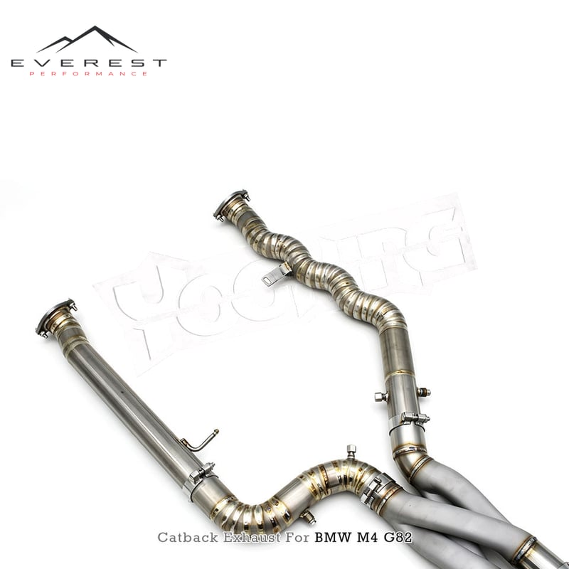 Titanium Equal Length Mid Pipes Catback with Z Pipe Exhaust Valve Muffler for BMW M3/M4 G80/G82 3.0T 2021-2026