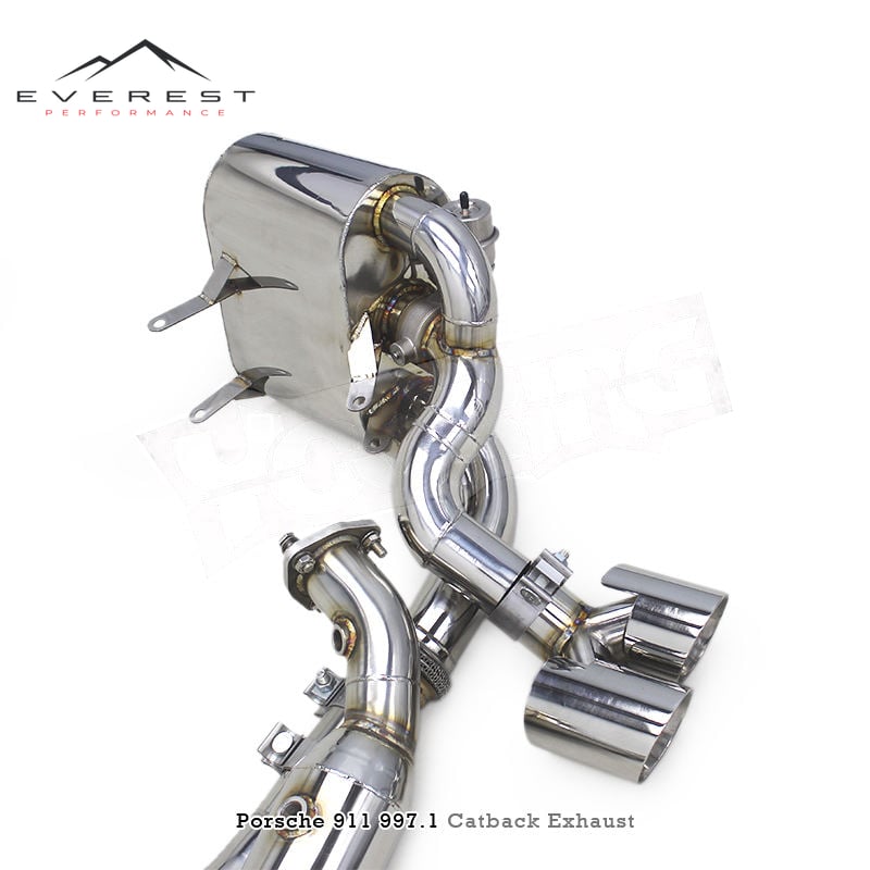 SS304L Exhaust Pipe System for Porsche 911 997.1/997.2 Carrera 2004-2012 Racing Car Vacuum Valve Catback Muffler