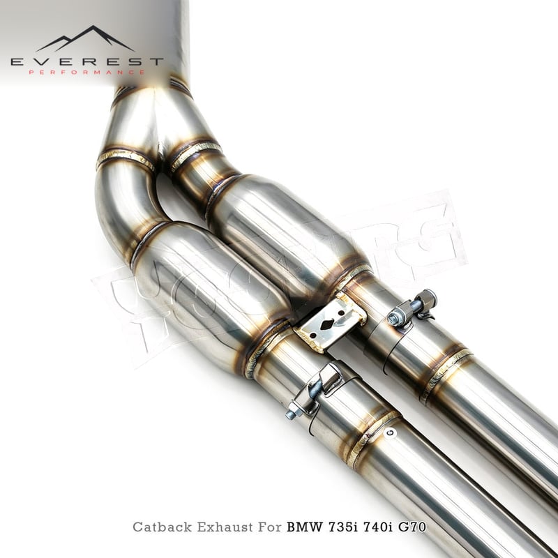 SS304 Performance Electronic Valve Muffler Catback Exhaust Pipe System for BMW 735i/740i G70/G73 2.0T/3.0T 2022-2026