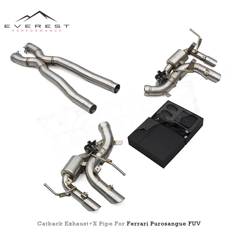Stainless Steel Catback for Ferrari Purosangue FUV V12 6.5L 2022+ Exhaust Pipes Valvetronic Muffler Auto Part