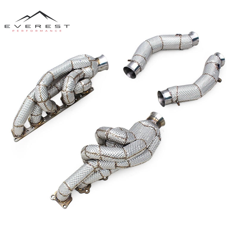 Manifold Exhaust Pipes for Lamborghini Gallardo 5.0L 2004-2007 Stainless Steel Long Tube With Heat Shield