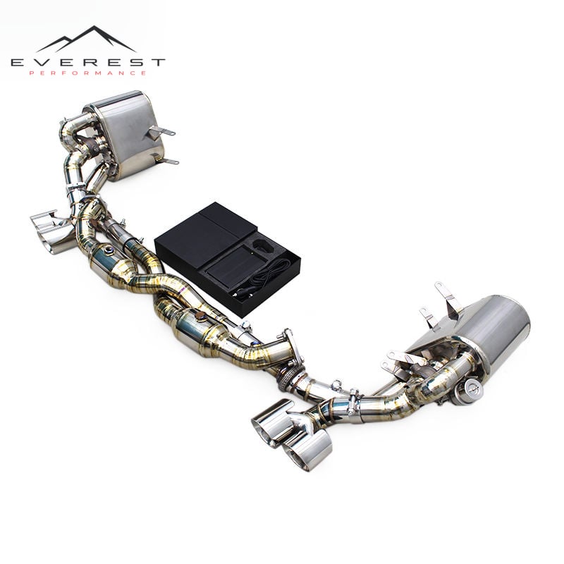 Valved Sport Exhaust Pipe for Porsche 911 997/997.1/997.2 Carrera 4S 2004-2012 Titanium Rear Muffler Section With Control