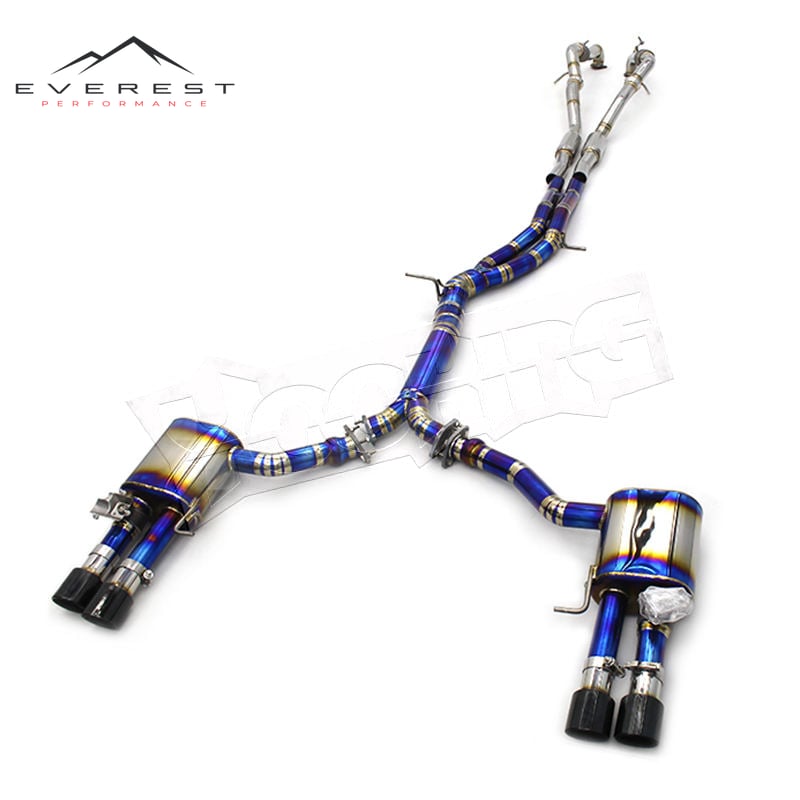 Titanium Straight Through Catback Exhaust System for Audi S4 S5 B9 2009+Stainless Steel Front Tube