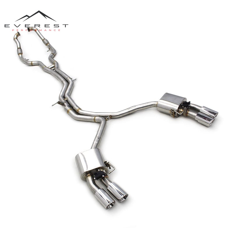 Performance Catback Exhaust for Audi S4/S5 B9 3.0T 2019-2023 Stainless Steel Valvetronic Muffler Tips Escape Axle Back