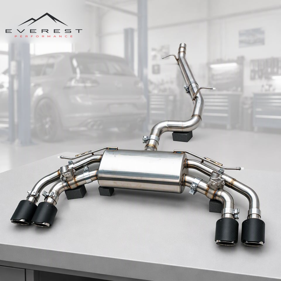 Custom Bolt on Valves Catback Muffler for VW Golf 8/MK8/8R R 2.0T 2020-2024 Exhaust System Stainless Steel Pipes