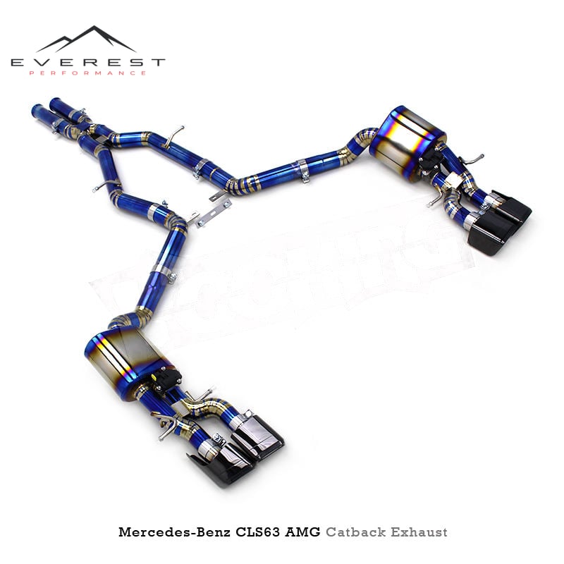 Custom Catback Muffler for Mercedes-Benz CLS63 AMG W218 2007-2017 Titanium Pipes Valve Sport Exhaust System with Control Kit