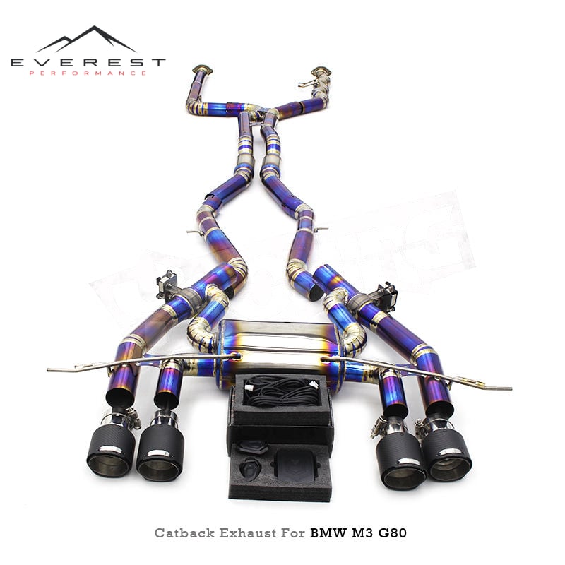Titanium Exhaust Pipe System for BMW M3/M4 G80/G82/G8X S58 3.0T 2019- High Performance Car Valve-controlled Controller