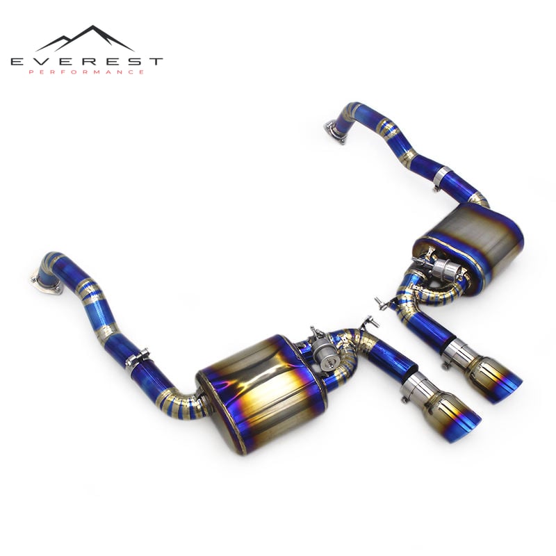 Catback Exhaust for Porsche 987.2 Boxster/Cayman 2008-2012 Titanium Valved Muffler Race Sport Exhaust Pipe