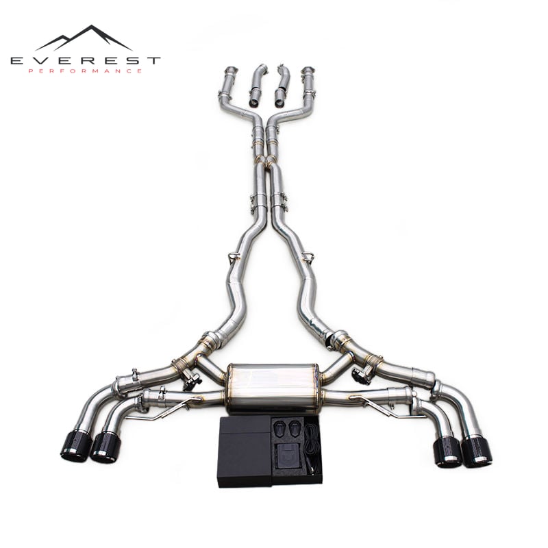 Catback with Valved Stainless Steel Pipe Exhaust System for BMW X5 G05 M50i M60i G06 X6 M50i M60i LCI 4.4TT 2019-2024