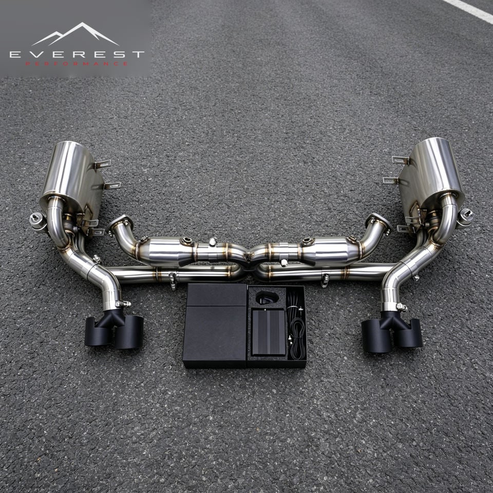 SS304 Exhaust Pipe System for Porsche 911 997/997.1 Turbo 3.6L 2004-2012 Vacuum Valve Sport Catback Exhaust Systems