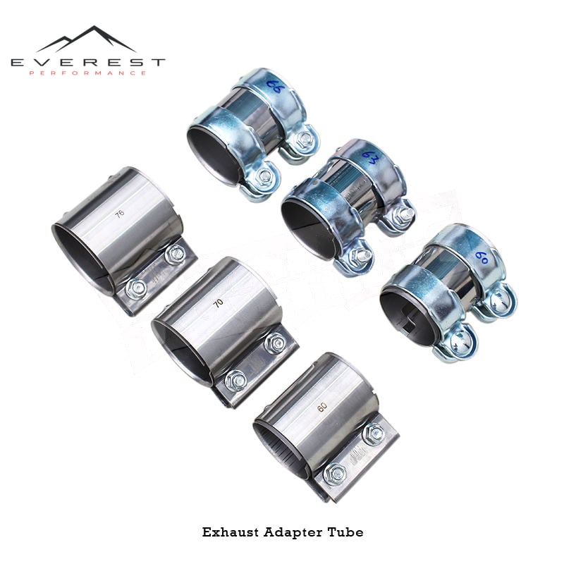 Racing Exhaust Adapter Tube for All Car Models Stainless Steel Universal Exhaust Pipe Reducer Accessories with 76/70/66/63/60 mm