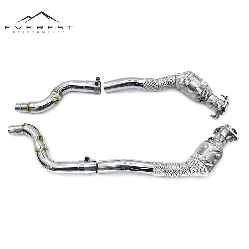 Heat Shield Downpipe for Jaguar F-TYPE 3.0T 2017-2021 Catalyst Exhaust System Stainless Steel Auto Part