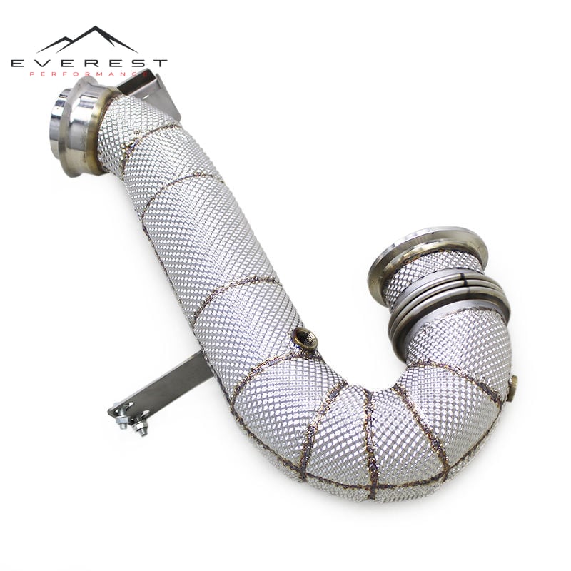 Direct-fit Exhaust Pipe for Mercedes-Benz GLE53/GT53/E53 AMG 3.0T 2020-2024 Stainless Steel Heat Shield Free Flow Test Pipe