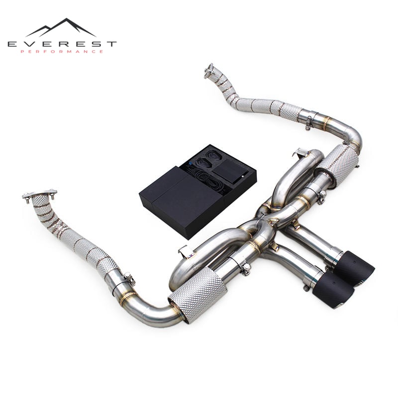 Custom Catback Muffler for Porsche 718 Boxster/Cayman 2.0T 2016-2023 Single Valved Exhaust System with Remote Control