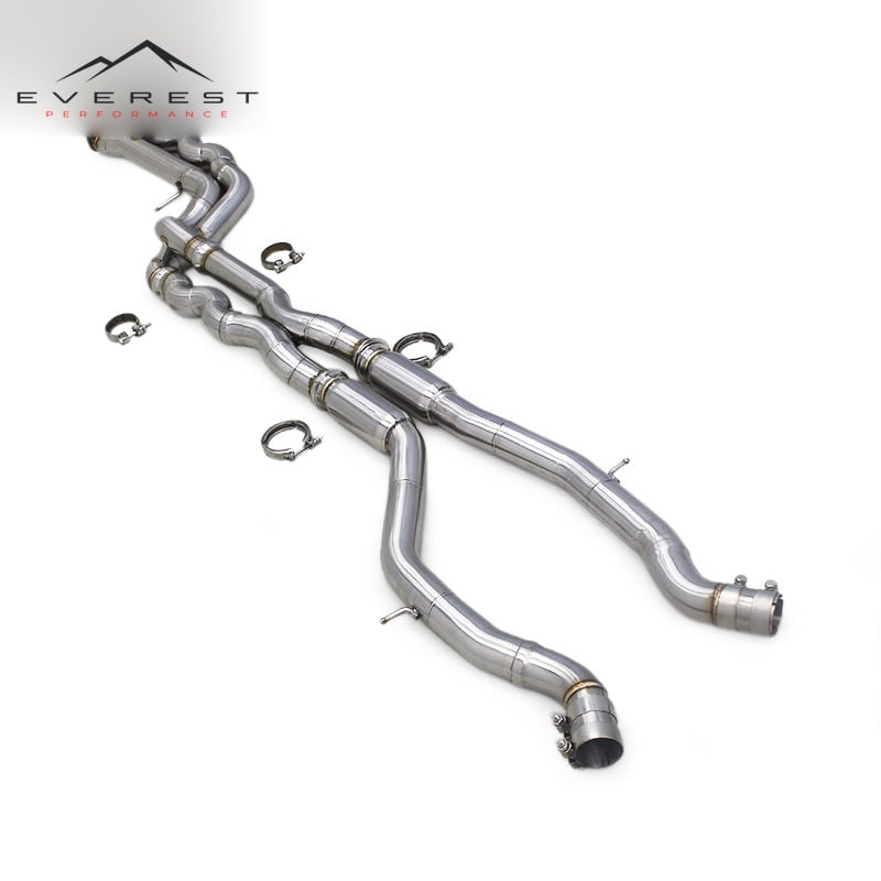 2.75inch Equal Length Mid Pipe 2014-2019 for BMW M3/M4 F80 F82 F83 S55 3.0T Stainless Steel Polishing Resonator