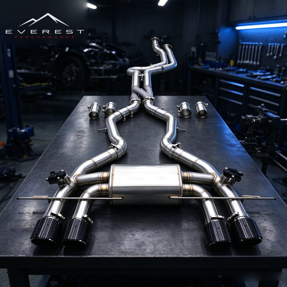 304 Stainless Steel Muffler Catback for BMW M2 G87 3.0T S55 2023-2026 Valvetronic Muffler Equal Length Mid Pipe With Z Pipe