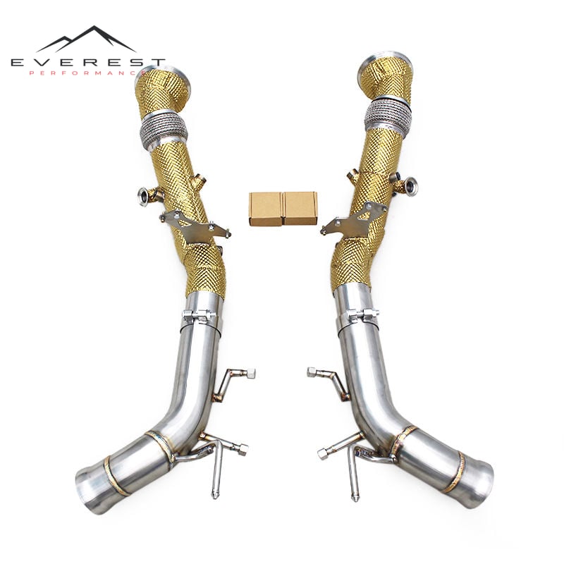 Stainless Steel Axle Back Free Flow Downpipe for Ferrari 296 GTB V6 3.0T 2021-2024 High Performance Exhaust Pipe