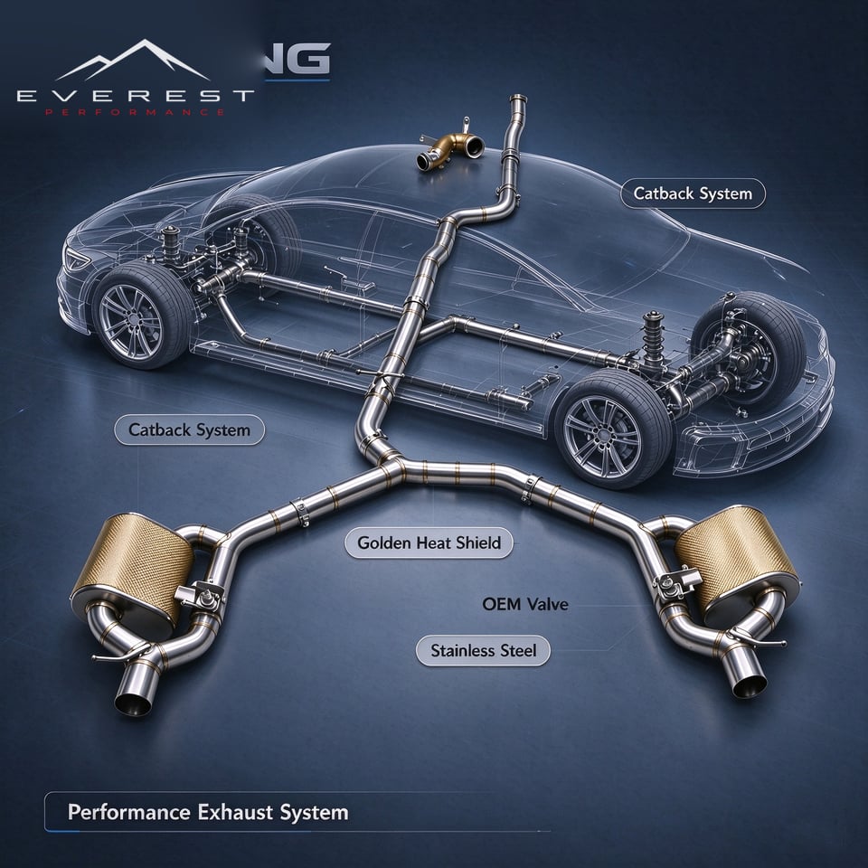 Performance Valvetronic Exhaust Catback for for Mercedes-Benz CLS53 AMG 3.0T 2020-2024 Stainless Steel 304 Valve Pipe