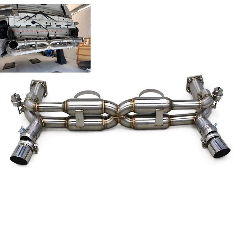 Catback Exhaust Pipes for Porsche 911 997/997.1 Turbo 3.6L 2004-2012 Stainless Steel Muffler Vacuum Valve