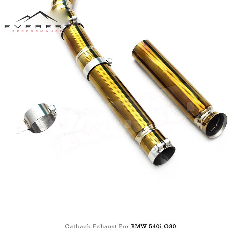 Racing Valvetronic Catback Exhaust for 540i 540 G30 G38 530i 3.0T B58 Titanium Mirror Polished High Flow Remote Control